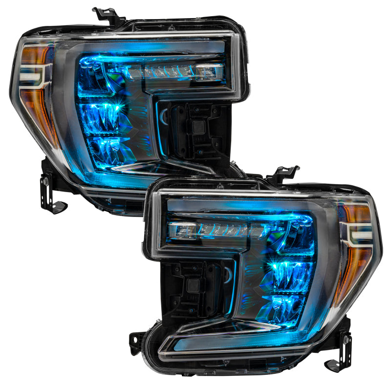 ORACLE Lighting Headlights Oracle 19-21 Silverado/Sierra 1500 RGB Demon Eye Headlight Kit - w/o Controller SEE WARRANTY