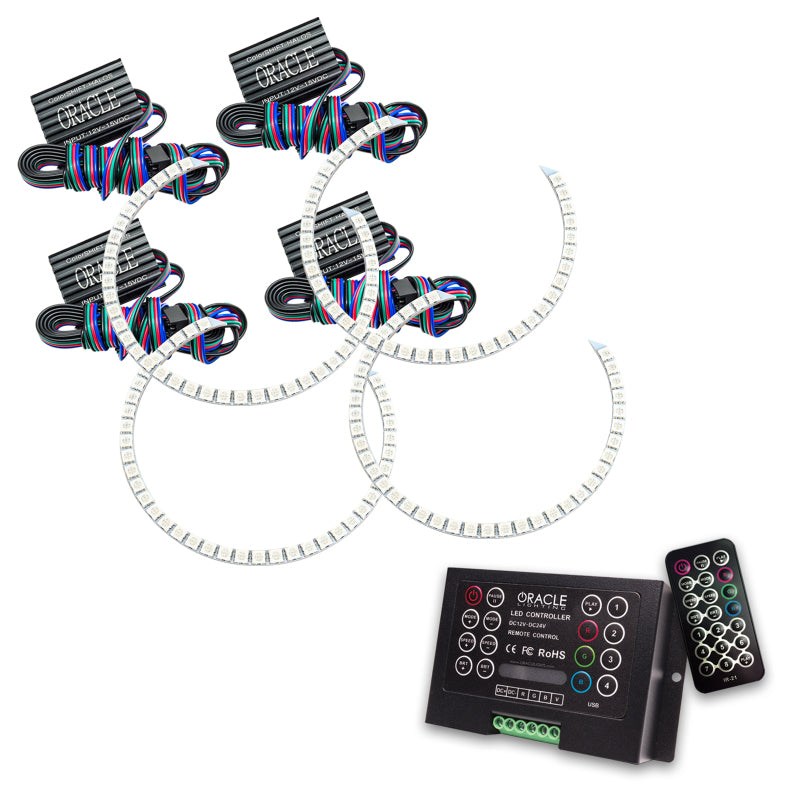 ORACLE Lighting Headlights Oracle Chevrolet Silverado 03-06 Halo Kit - ColorSHIFT w/ 2.0 Controller SEE WARRANTY