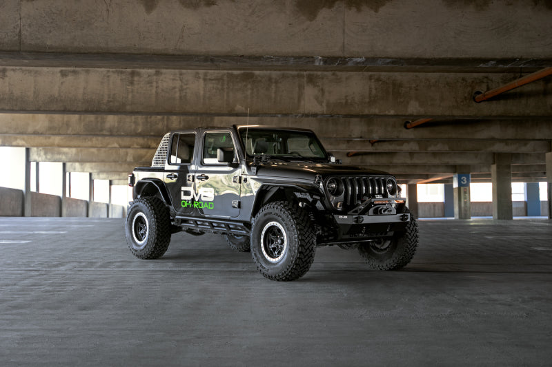 DV8 Offroad Bumpers - Steel DV8 Offroad 07-23 Jeep Wrangler/Gladiator JT/JK/JL FS-25 Stubby Front Bumper w/Plated Bull Bar