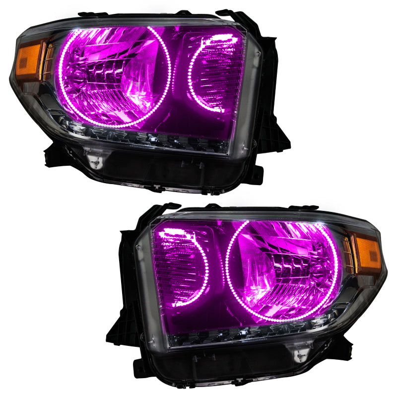 ORACLE Lighting Headlights Oracle 14-17 Toyota Tundra SMD HL - Dual Halo Kit - ColorSHIFT w/ BC1 Controller