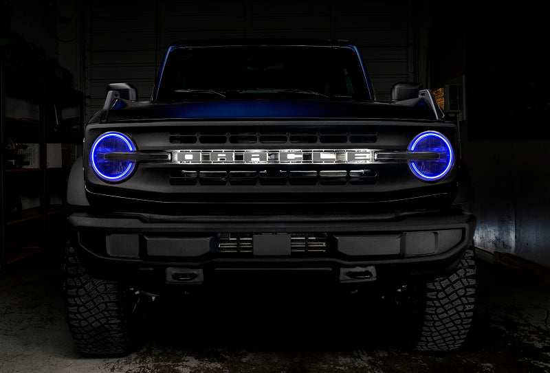 ORACLE Lighting Headlights Oracle 2021 Ford Bronco DRL Upgrade w/ Halo Kit - ColorSHIFT w/ BC1 Controller SEE WARRANTY