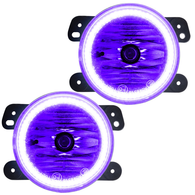 ORACLE Lighting Fog Lights Oracle Lighting 07-09 Jeep Wrangler JK Pre-Assembled LED Halo Fog Lights -UV/Purple SEE WARRANTY