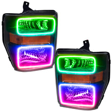 Load image into Gallery viewer, ORACLE Lighting Headlights Oracle 08-10 Ford F250/350 LED HL - Black - ColorSHIFT w/o Controller SEE WARRANTY