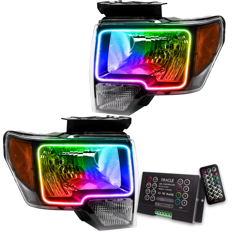 ORACLE Lighting Headlights Oracle 09-14 Ford F-150 LED HL - ColorSHIFT w/ 2.0 Controller SEE WARRANTY