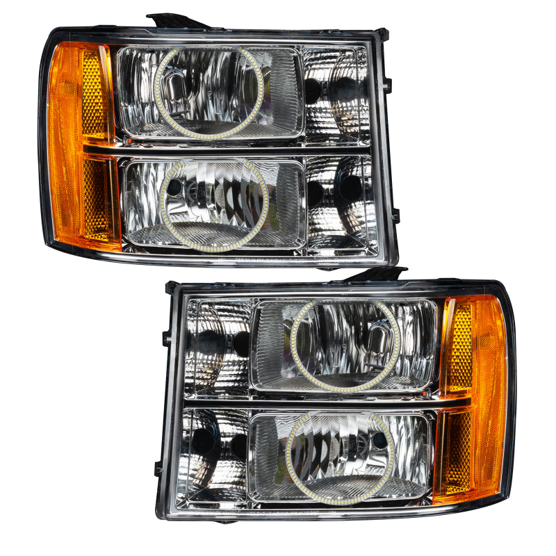 ORACLE Lighting Headlights Oracle 07-13 GMC Sierra SMD HL - Round Ring Design - White SEE WARRANTY