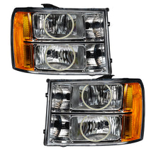 Load image into Gallery viewer, ORACLE Lighting Headlights Oracle 07-13 GMC Sierra SMD HL - Round Ring Design - ColorSHIFT w/ 2.0 Controller SEE WARRANTY