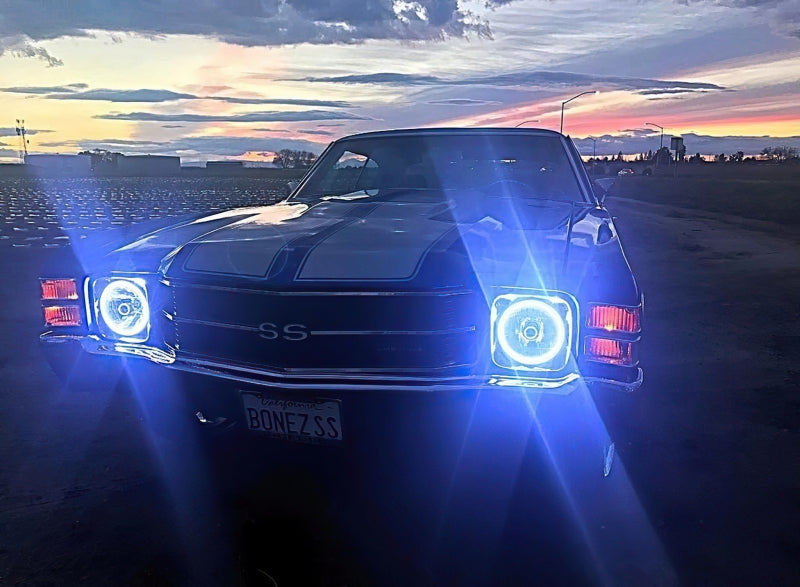 ORACLE Lighting Headlights Oracle Pre-Installed Lights 7 IN. Sealed Beam - White Halo SEE WARRANTY