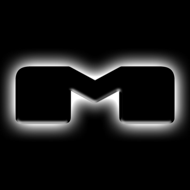 ORACLE Lighting Light Accessories and Wiring ORACLE Lighting Universal Illuminated LED Letter Badges - Matte Blk Surface Finish - M SEE WARRANTY