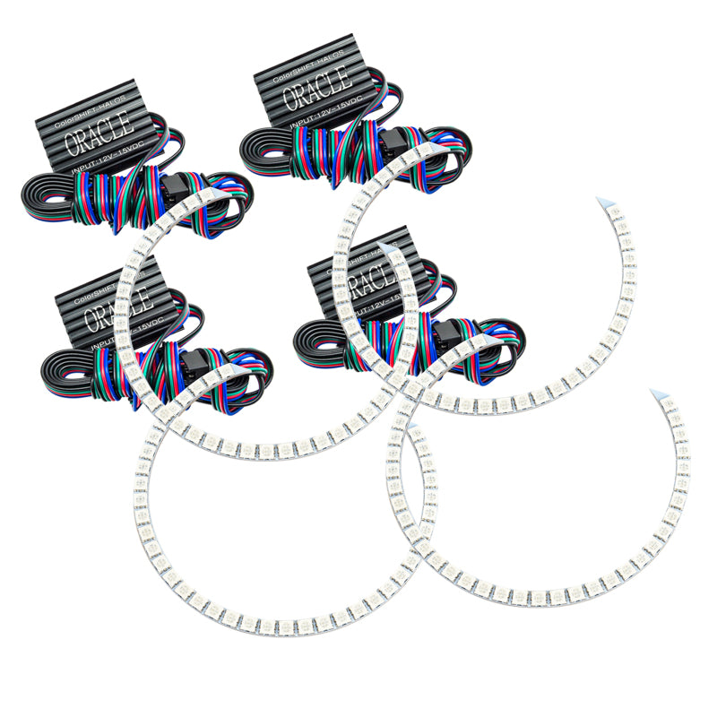 ORACLE Lighting Headlights Oracle Jeep Grand Cherokee 11-13 Halo Kit - ColorSHIFT w/o Controller SEE WARRANTY