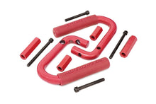 Load image into Gallery viewer, Jeep Front Solid Steel Grab Handles 07-18 Wrangler JK Red Rough Country