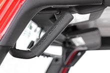 Load image into Gallery viewer, Jeep Front Solid Steel Grab Handles 07-18 Wrangler JK Black Rough Country