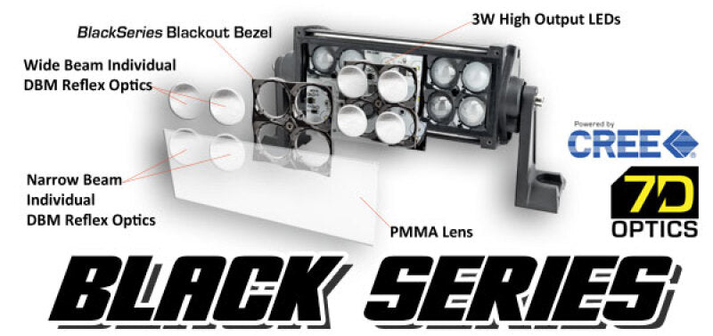 ORACLE Lighting Light Bars & Cubes Oracle Black Series - 7D 52 300W Dual Row LED Light Bar - 6000K SEE WARRANTY