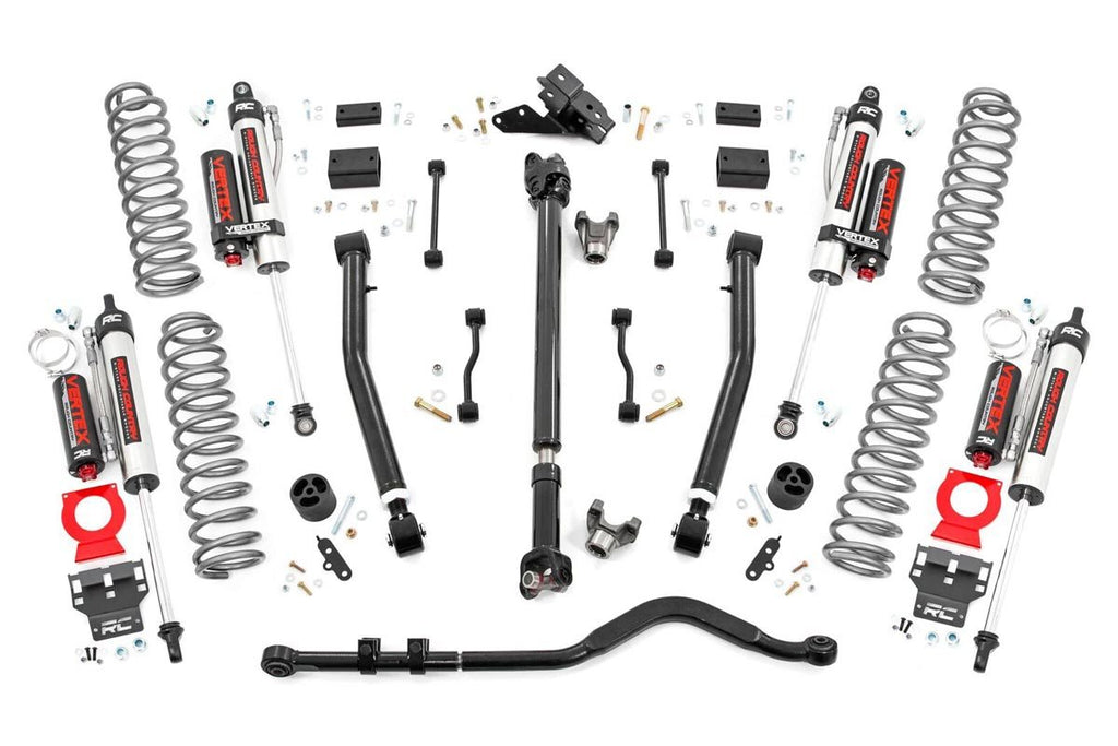 Rough Country Lift Kits 3.5 Inch Jeep Suspension Lift Kit Vertex Reservoir Stage 2 Coils & Adj. Control Arms 18-20 Wrangler JL Rough Country - 65550