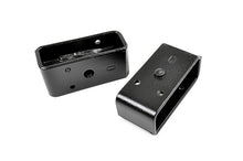 Load image into Gallery viewer, 2 Inch Rear Lift Blocks Single 9/16 Inch Pin Blocks 2.5-inches Wide Powdercoated Black Sold as a Pair Rough Country
