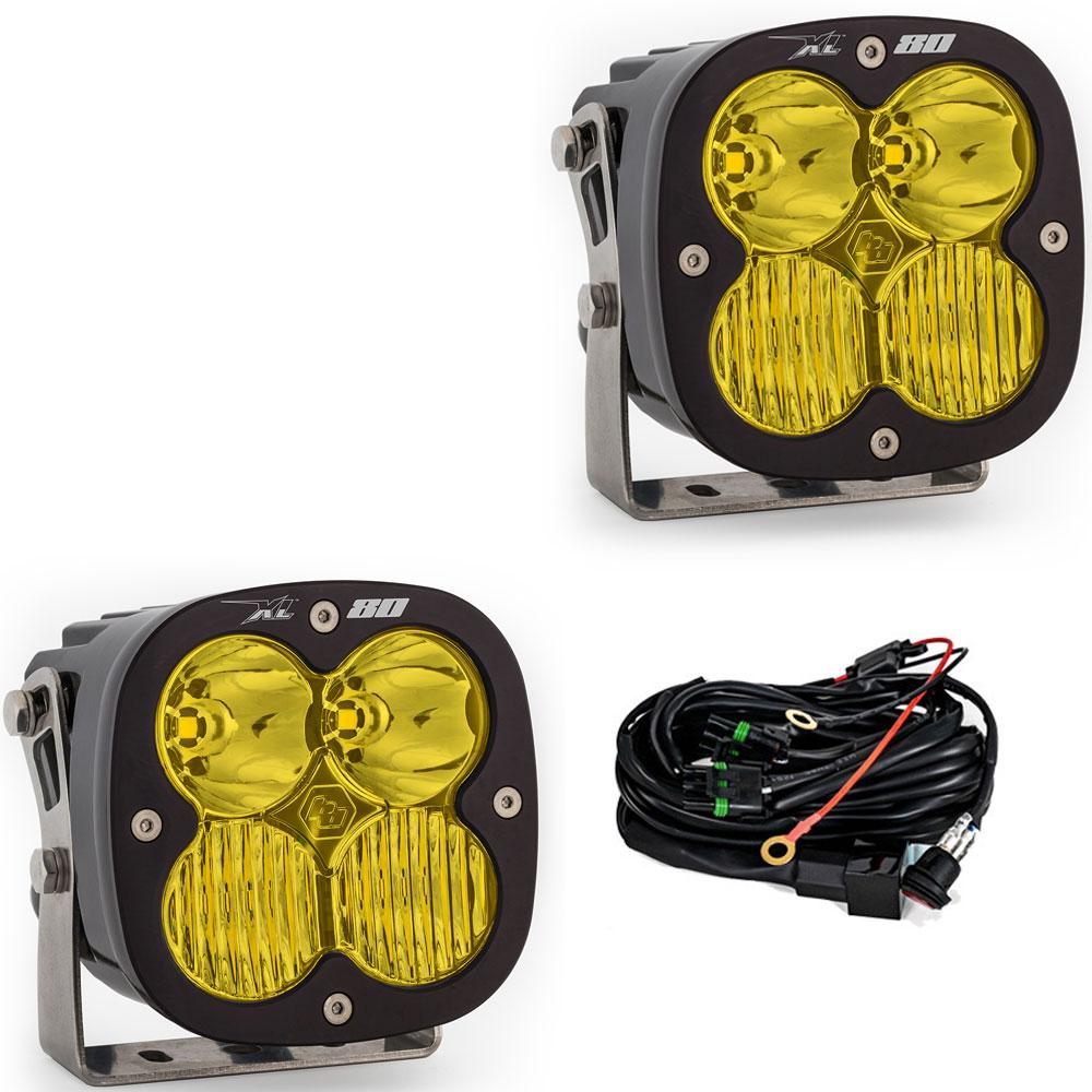 Baja Designs LED Light Pods LED Light Pods Amber Lens Driving Combo Pattern Pair XL80 Series Baja Designs - 677813
