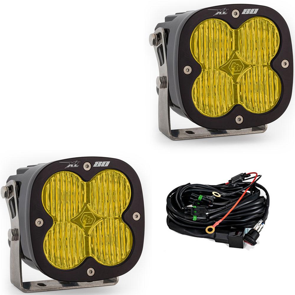 Baja Designs LED Light Pods LED Light Pods Amber Lens Wide Cornering Pattern Pair XL80 Series Baja Designs - 677815