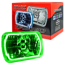 Load image into Gallery viewer, ORACLE Lighting Headlights Oracle Pre-Installed Lights 7x6 IN. Sealed Beam - Green Halo SEE WARRANTY