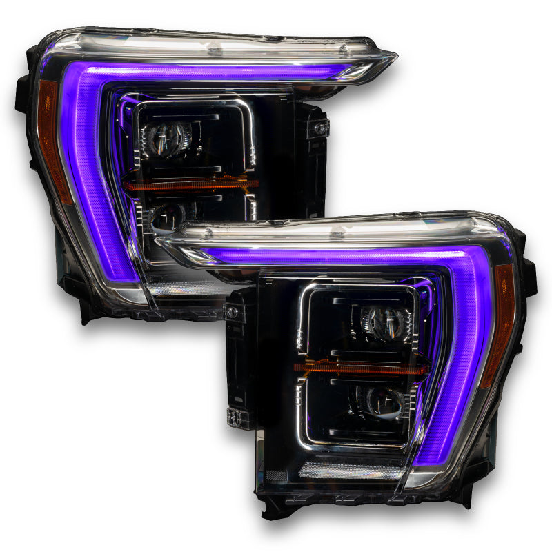 ORACLE Lighting Headlights Oracle 21-22 Ford F-150 ColorSHIFT RGB+W Headlight DRL Upgrade Kit w/ 2.0 Controller SEE WARRANTY