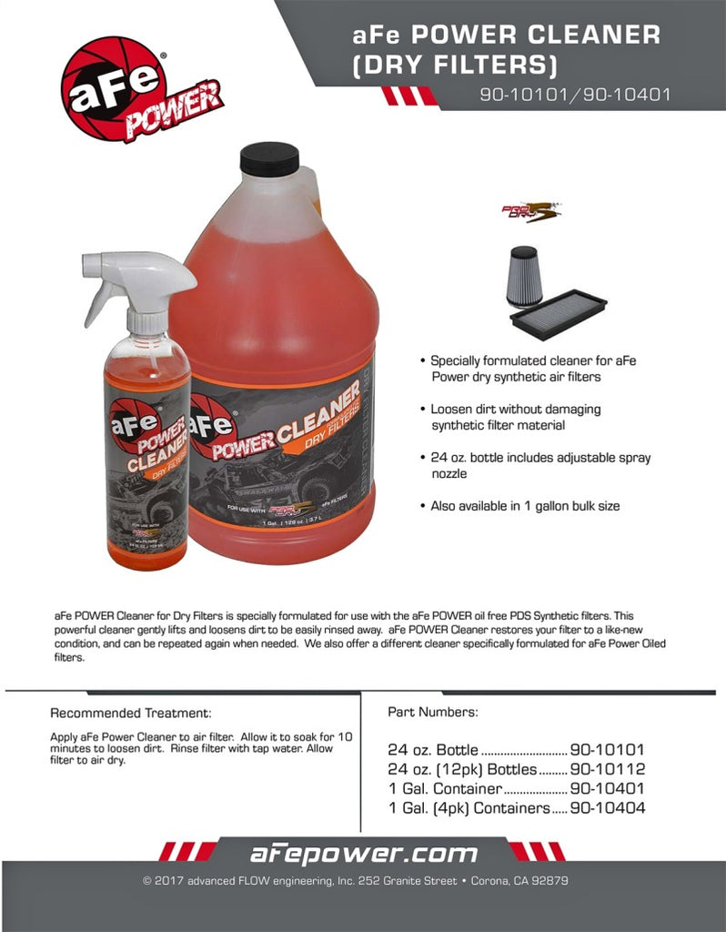 aFe Additives aFe MagnumFLOW Pro Dry S Air Filter Power Cleaner - 1 Gallon