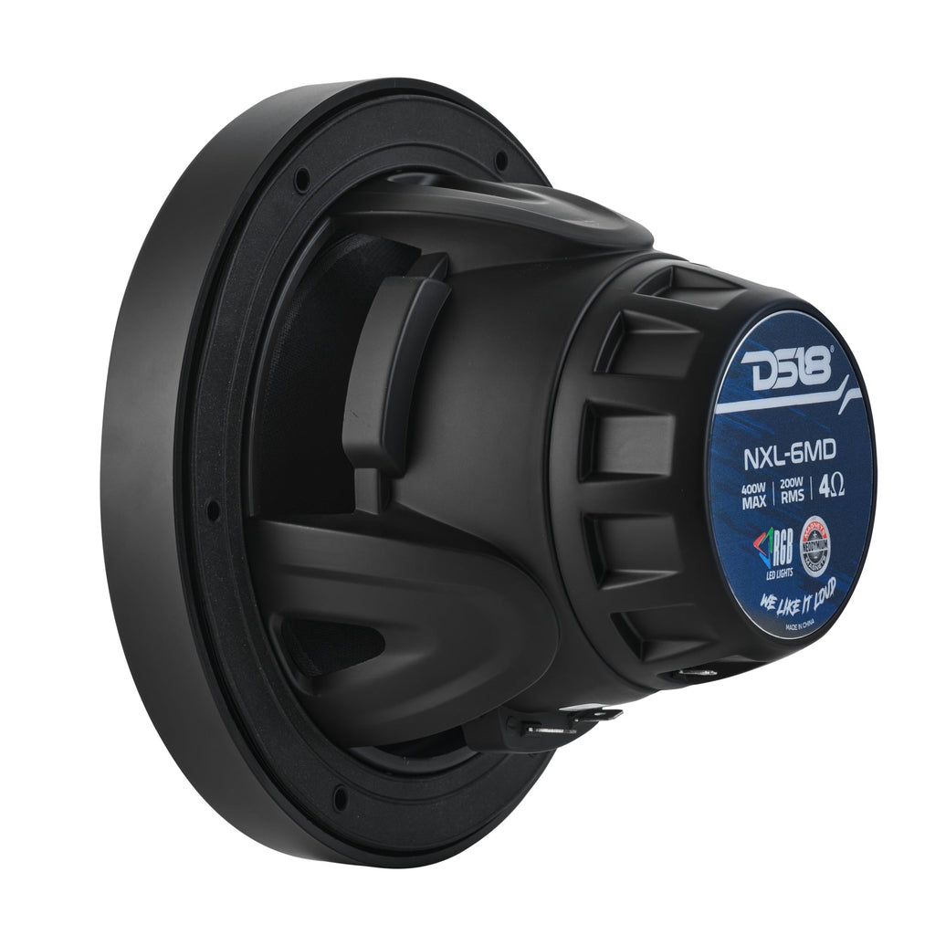 6.5” Marine 2-Way Hybrid Speaker with RGB LED, Compression Driver and Neodymium Magnet | 250W RMS 4-Ohm