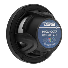 Load image into Gallery viewer, NXL 7.7” 2-Way Coaxial Marine Speaker with Bullet Tweeter, Digital LED Lights &amp; White Deck LED | 175W RMS 4-Ohm