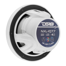 Load image into Gallery viewer, NXL 7.7” 2-Way Coaxial Marine Speaker with Bullet Tweeter, Digital LED Lights &amp; White Deck LED | 175W RMS 4-Ohm