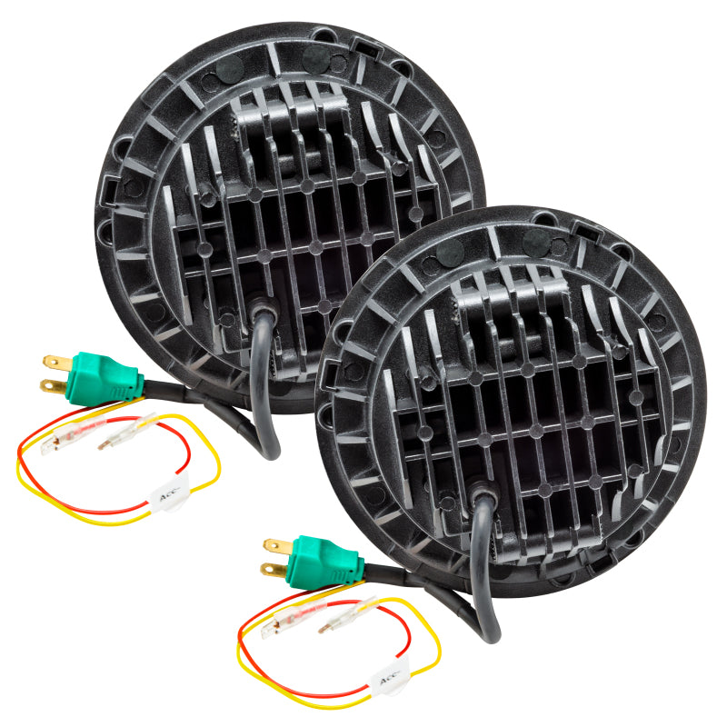 ORACLE Lighting Headlights Oracle 7in High Powered LED Headlights - Black Bezel - White SEE WARRANTY