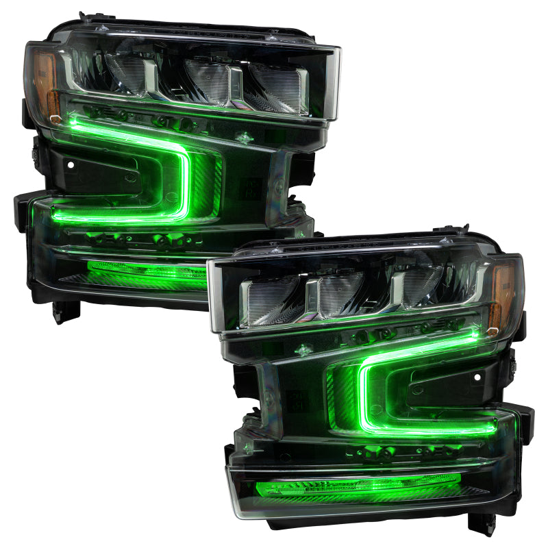 ORACLE Lighting Headlights Oracle 19-21 Chevy Silverado 1500 RGB+W Headlight DRL Upgrade Kit - ColorSHIFT 2 SEE WARRANTY
