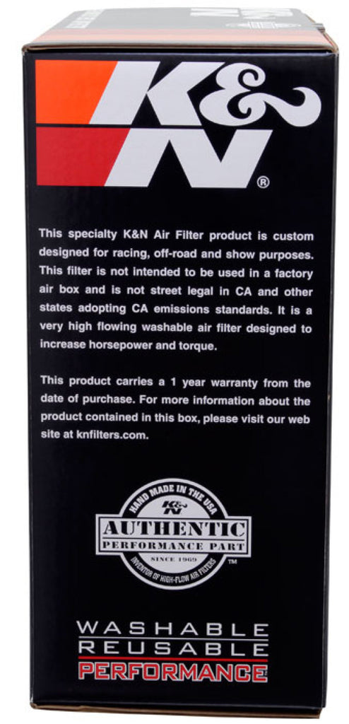 K&N Engineering Air Filters - Universal Fit K&N Round Air Filter Assembly 5.25in ID / 5in Height / 5.125in Neck Flange / 1 1/4in Drop Base