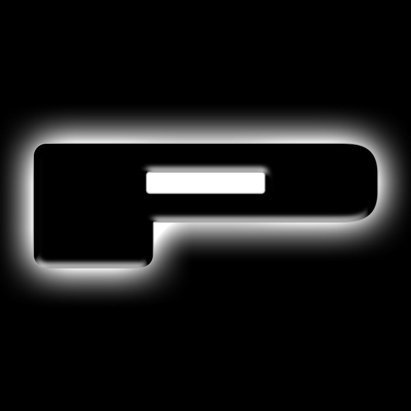 ORACLE Lighting Light Accessories and Wiring ORACLE Lighting Universal Illuminated LED Letter Badges - Matte Blk Surface Finish - P SEE WARRANTY