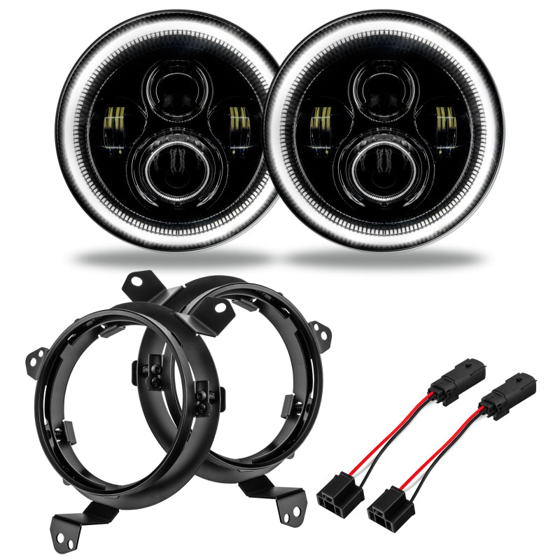 ORACLE Lighting Headlights Oracle Jeep Wrangler JL/Gladiator JT 7in. High Powered LED Headlights (Pair) - White SEE WARRANTY