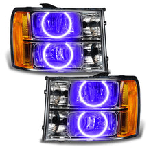 Load image into Gallery viewer, ORACLE Lighting Headlights Oracle Lighting 07-13 GMC Sierra Pre-Assembled LED Halo Headlights -UV/Purple SEE WARRANTY