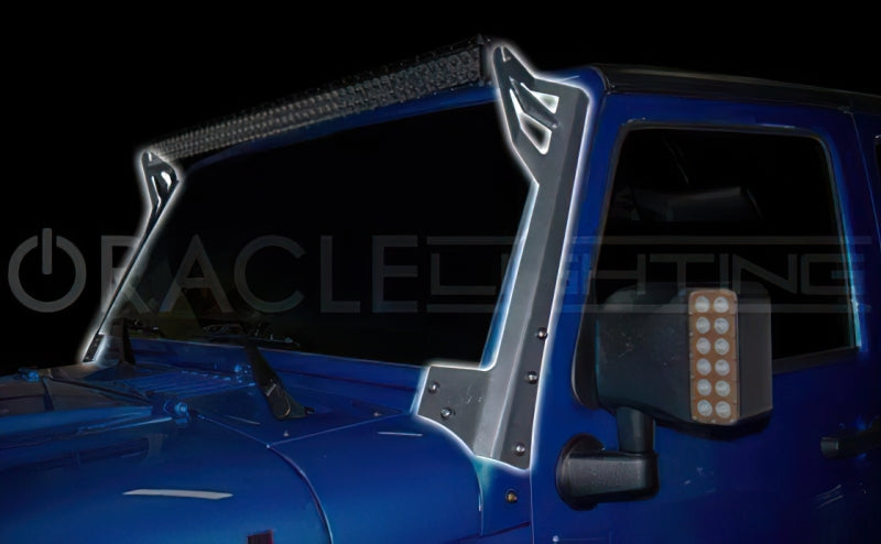 ORACLE Lighting Brackets Oracle Jeep JK Upper Windshield Brackets/Light Combo SEE WARRANTY