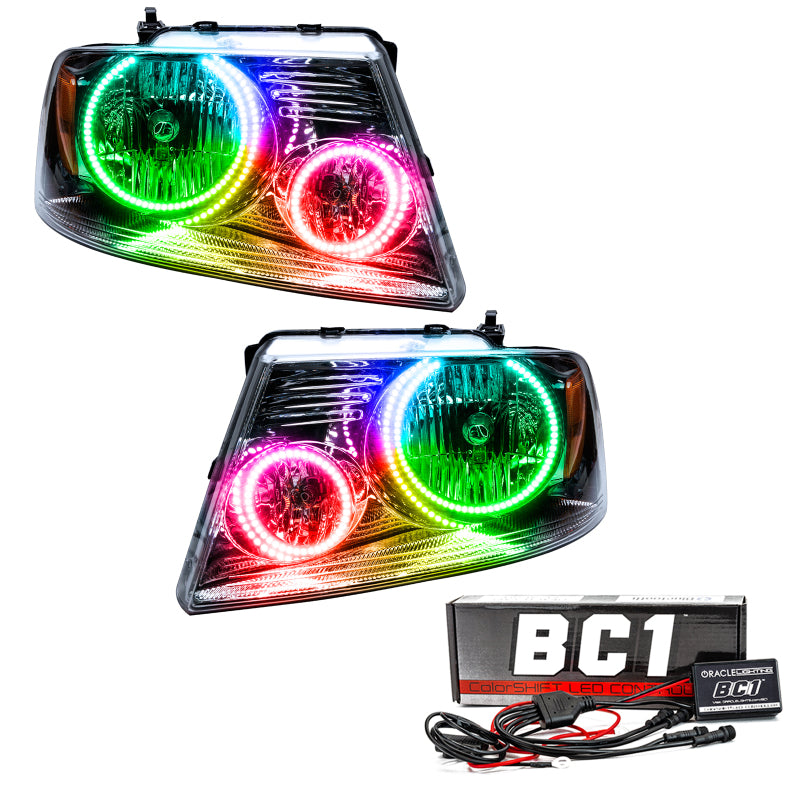 ORACLE Lighting Headlights Oracle 05-08 Ford F-150 SMD HL - ColorSHIFT w/ BC1 Controller