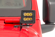 Load image into Gallery viewer, Jeep JL/Gladiator 2 Inch LED Lower Windshield Kit Black Series w/Amber DRL For 18-Pres Wrangler JL/20-Pres Gladiator Rough Country