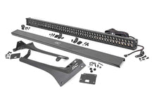 Load image into Gallery viewer, Rough Country LED Light Bars Jeep 50-Inch Straight LED Light Bar Upper Windshield Kit w/ Dual-Row Black Series LED Amber DRL 20-Up Gladiator JT, 18-20 Wrangler JL Rough Country - 70068