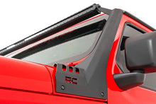 Load image into Gallery viewer, Jeep 50-Inch Straight LED Light Bar Upper Windshield Kit w/ Dual-Row Black Series LED Amber DRL 20-Up Gladiator JT, 18-20 Wrangler JL Rough Country