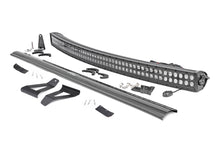 Load image into Gallery viewer, Jeep 50-inch Black Series Curved LED Light Bar Upper Windshield Kit 84-01 Jeep XJ Cherokee Rough Country