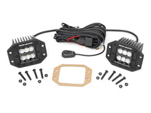 Load image into Gallery viewer, 2 Inch Square Flush Mount Cree LED Lights Pair Black Series, Flood Beam Rough Country