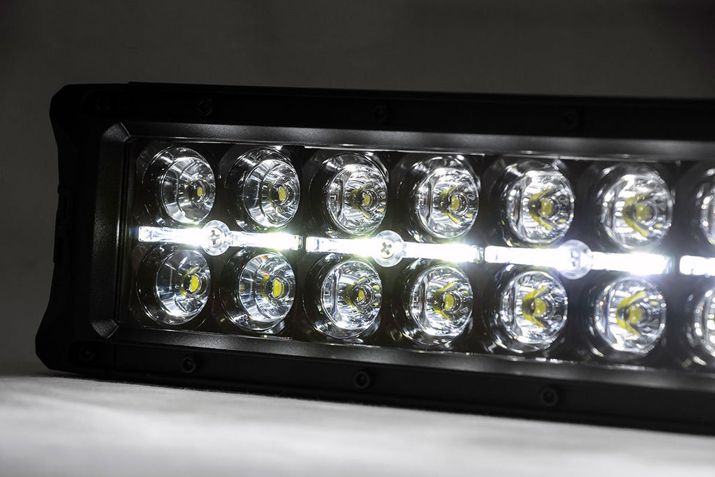 Sierra Mesh Grille 30 Inch Dual Row Black Series LED w/Cool White DRL 14-15 Sierra 1500 Rough Country