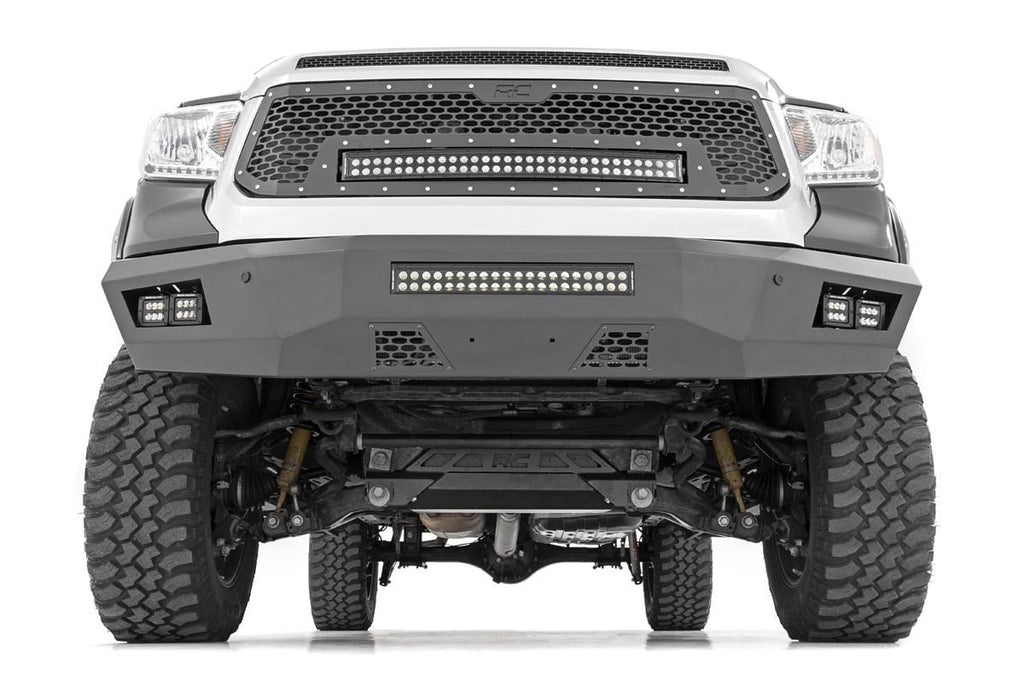 Rough Country Grilles Toyota Mesh Grille w/30 Inch Dual Row Black Series LED w/Amber DRL 14-17 Tundra Rough Country - 70224