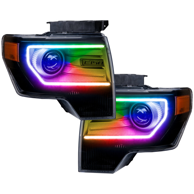 ORACLE Lighting Headlights Oracle Ford F-150/Raptor 09-14 Perimeter Halo Kit - ColorSHIFT w/ BC1 Controller SEE WARRANTY