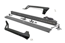 Load image into Gallery viewer, Jeep 50-Inch Straight LED Light Bar Upper Windshield Kit w/ 50 Inch Black Series LED Light w/ Amber DRL 07-18 Wrangler JK Rough Country