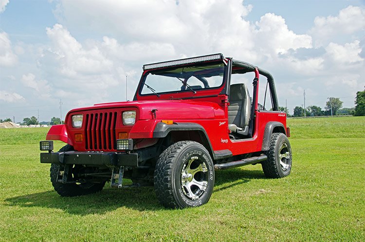 Rough Country LED Light Bars Jeep 50 Inch Straight LED Light Bar Upper Windshield Mounts 87-95 YJ Rough Country - 70508