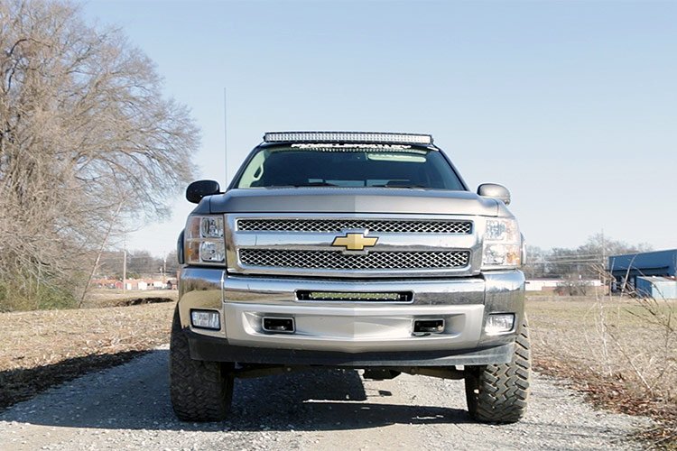 Rough Country LED Light Bars Chevrolet 20 Inch Single Row LED Bumper Mount 07-13 Silverado 1500 Rough Country - 70523