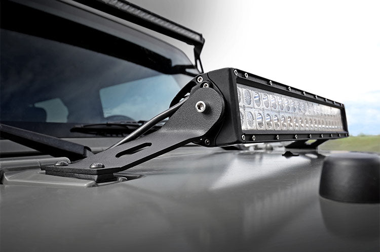 Rough Country Mounting Brackets(Lighting) Jeep 20 Inch LED Hood Mounts 07-18 Wrangler JK Rough Country - 70533