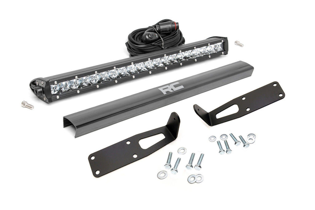 Rough Country Bumper End Cap Dodge Hidden Bumper Kit w/ 20-inch LED Light Bar Chrome Series (03-18 Ram 2500/3500) Rough Country - 70609