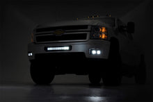 Load image into Gallery viewer, Chevrolet LED Fog Light Kit Black Series w/White DRL 11-14 Silverado HD Rough Country