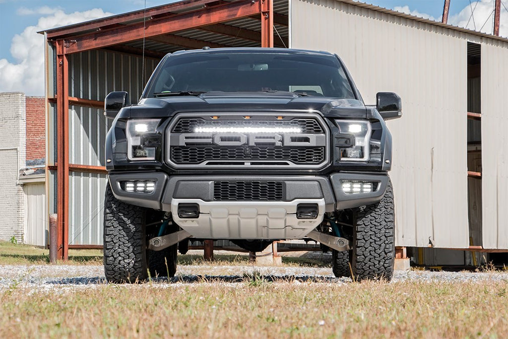 Ford Triple LED Fog Light Kit Black Series 17-19 F-150 Raptor Rough Country