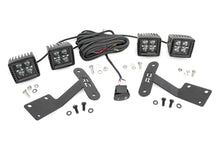 Load image into Gallery viewer, Toyota 2-inch LED Lower Windshield Ditch Kit (14-20 Tundra Black Series w/ Amber White DRL) Rough Country